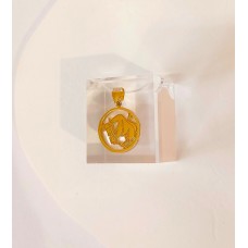 Μενταγιόν Ζώδιο - Ταύρος σε κίτρινο χρυσό 9Κ με φίλντισι (Z137)